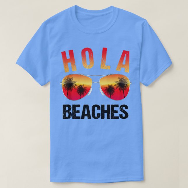 Hola Beache  Funny Beach Vacation  Summer Tank Top (Design Front)
