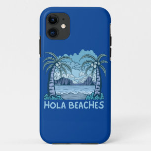 HOLA BEACHES funny beach life summer Case-Mate iPhone Case