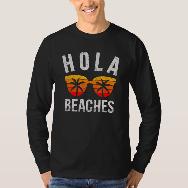 Hola Beaches Tank Top  Beach Vacation  Summer (Front)
