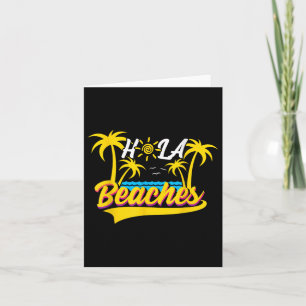 Hola Beaches Vacation Beach Sun Wedding Honeymoon Card