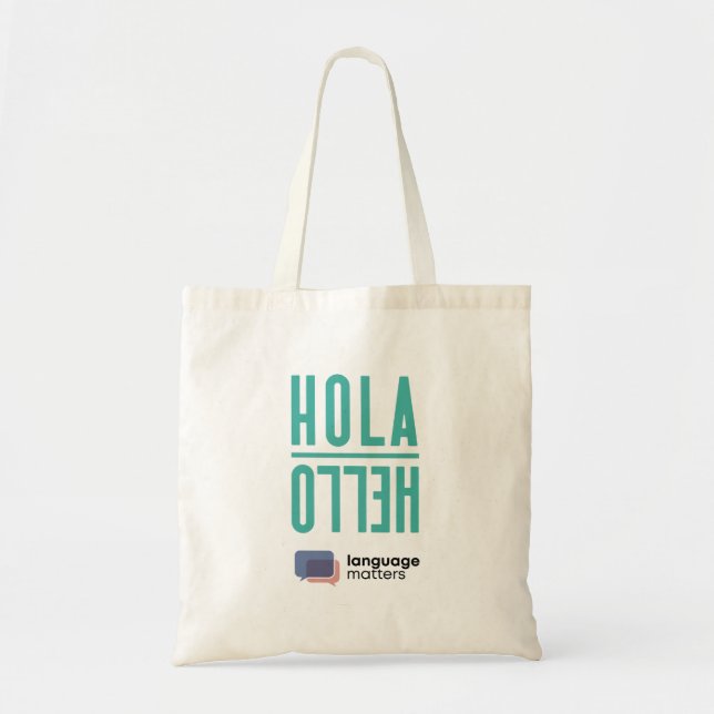 Hola/Hello Tote Bag by Language Matters (Front)