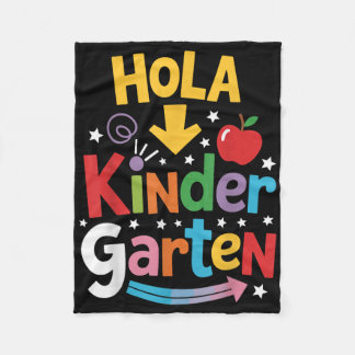 Hola Kindergarten Fun Back To School Design Fleece Blanket