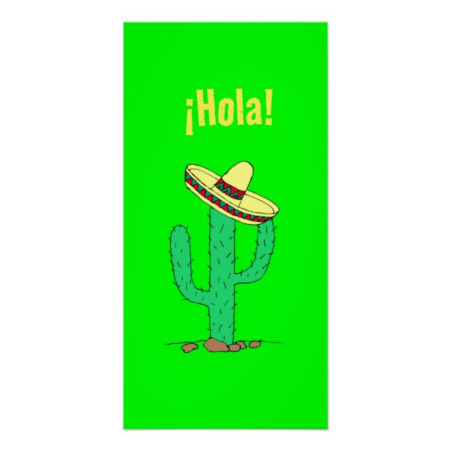 ¡Hola!  Mexican Art Spanish Greetings Poster (Front)