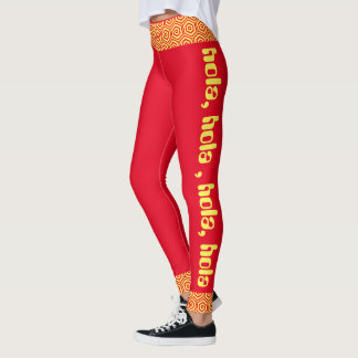 hola red and yellow leggings