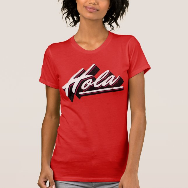 Hola text design T-Shirt (Front)