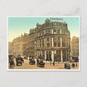 Holborn Viaduct, London, England classic Photochro Postcard