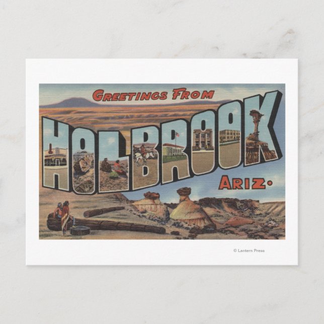 Holbrook, Arizona - Large Letter Scenes Postcard (Front)