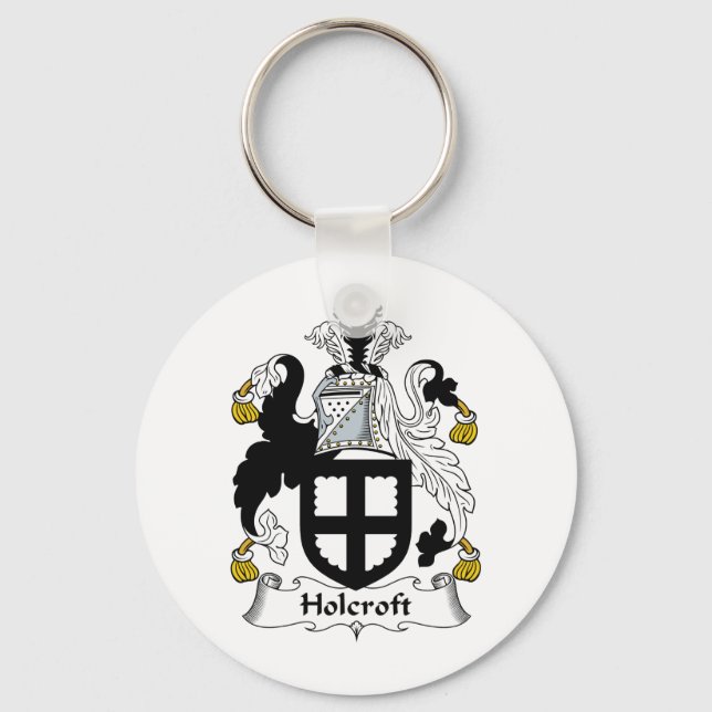 Holcroft Family Crest Key Ring (Front)