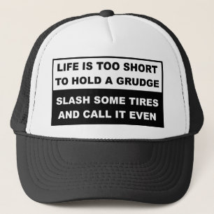 Hold A Grudge Funny Hat Cap