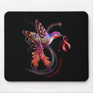 Hold Burgundy Ribbon Brain Aneurysm Awareness Mouse Pad