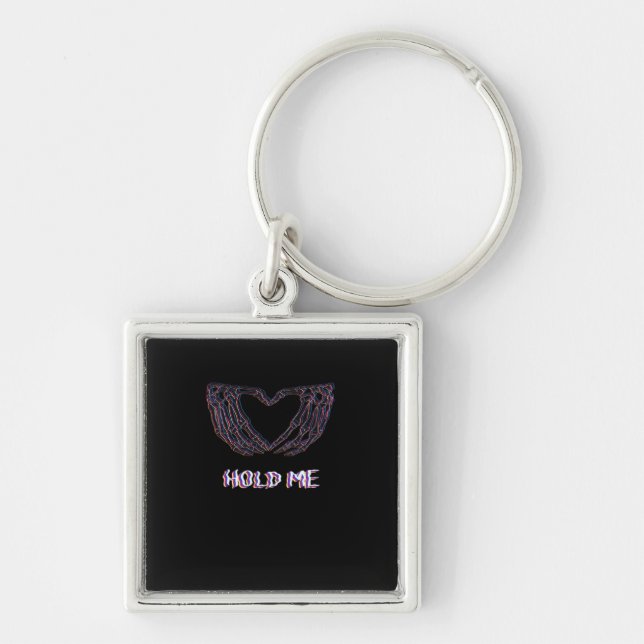 Hold Me Classic - Skeleton Hand Heart Key Ring (Front)