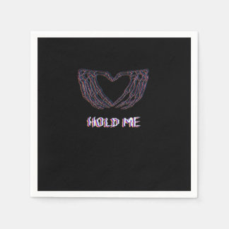 Hold Me Classic - Skeleton Hand Heart Napkin