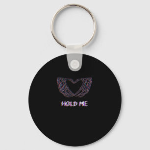Hold Me Classic Skeleton Hand Heart Style Key Ring