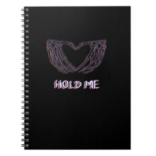 Hold Me Classic Skeleton Hand Heart Style Notebook
