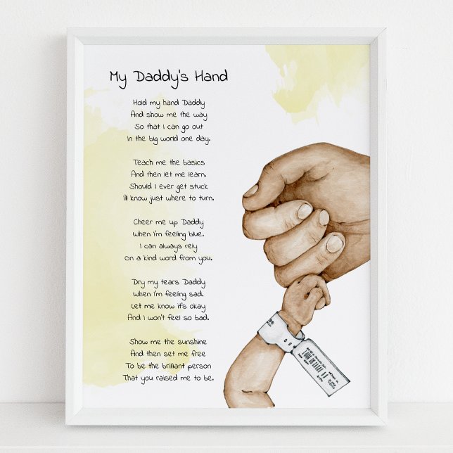 Hold My Hand Daddy Keepsake Poem Dad Gift Poster (Creator Uploaded)