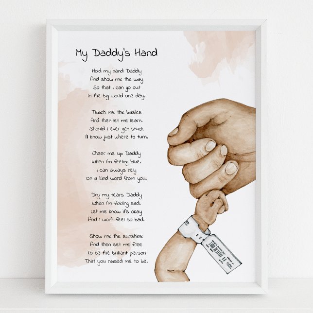 Hold My Hand Daddy Keepsake Poem Dad Gift Poster (Creator Uploaded)