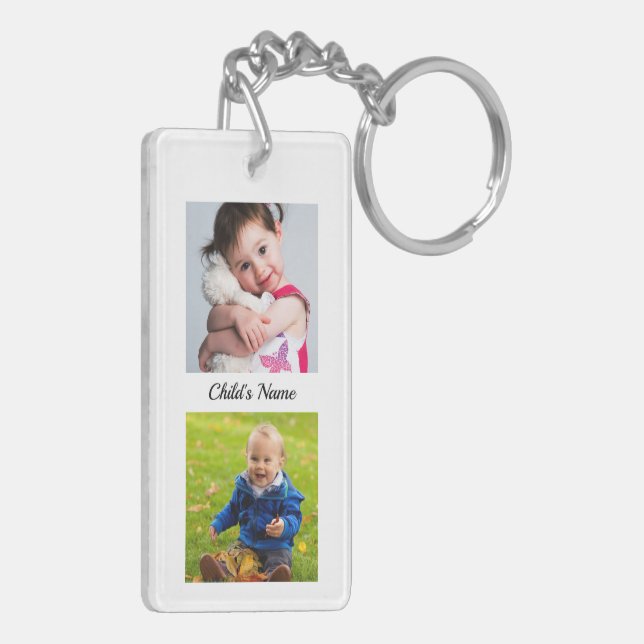 Hold My Hand Daddy Poem from Toddler PHOTO Gift Key Ring (Back Left)
