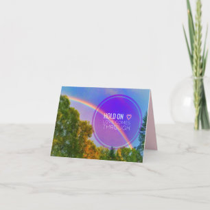 HOLD ON <3ORI RAINBOW SMALL GREETING CARD