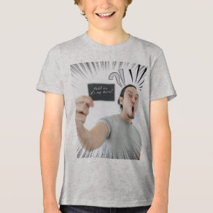 Hold On It’s My Turn! – Comic Expression Design Tri-Blend Shirt