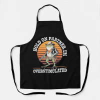 Hold On Partner I'm Overstimulated Cowboy Frog 