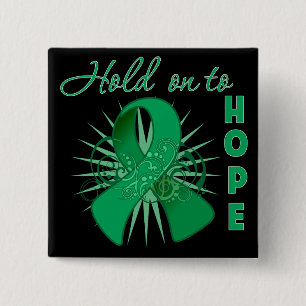 Hold On To Hope - Liver Cancer 15 Cm Square Badge