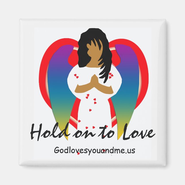 Hold on to Love Angel Magnet (Front)