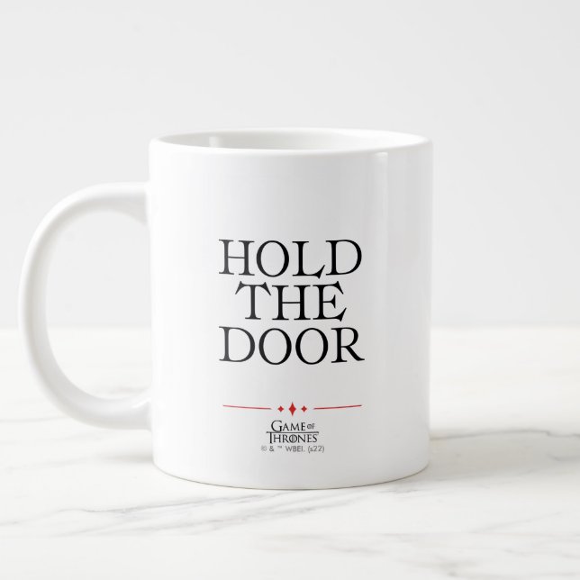 Hold The Door Large Coffee Mug (Left)