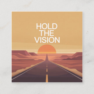 Hold The Vision Square Business Card
