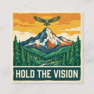 Hold The Vision Square Business Card