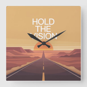 Hold The Vision Square Wall Clock