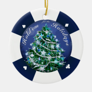 Hold'Em for the Holidays Ceramic Tree Decoration