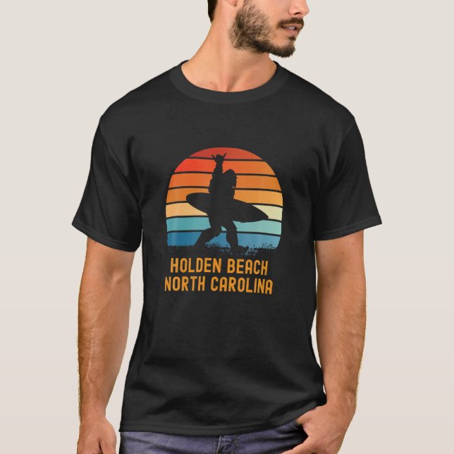 Holden Beach - North Carolina Sasquatch Souvenir T-Shirt (Front)