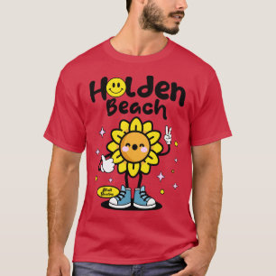 Holden Beach North olina Smiling Sunshine Flower T-Shirt