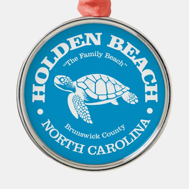 Holden Beach (sea turtle) Metal Tree Decoration (Front)