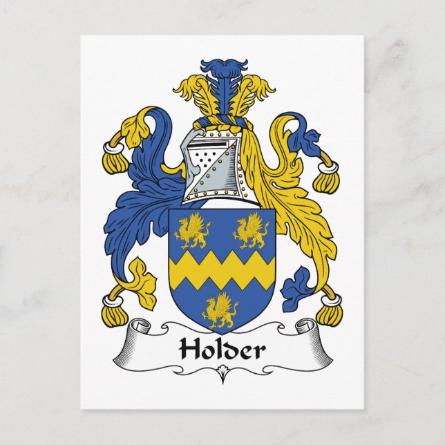 Holder Family Crest Postcard (Front)