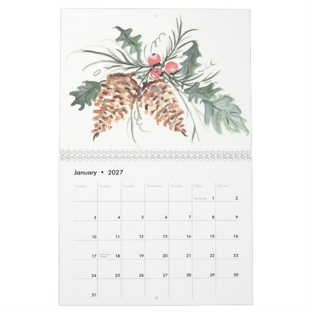 Holdiday Greetings Calendar (Jan 2027)