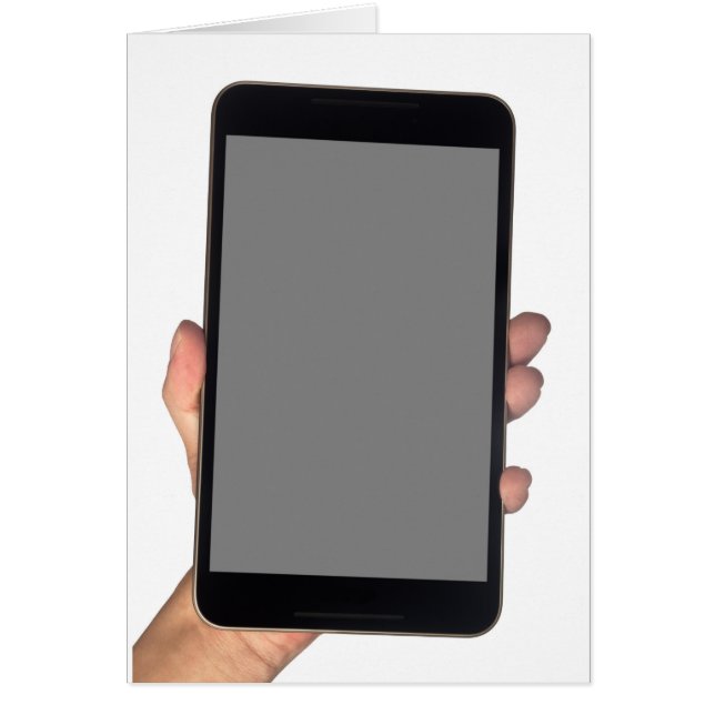 Holding a phablet (Front)