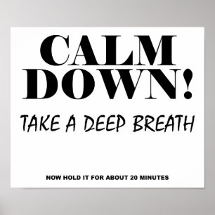 Holding Breath Funny Poster