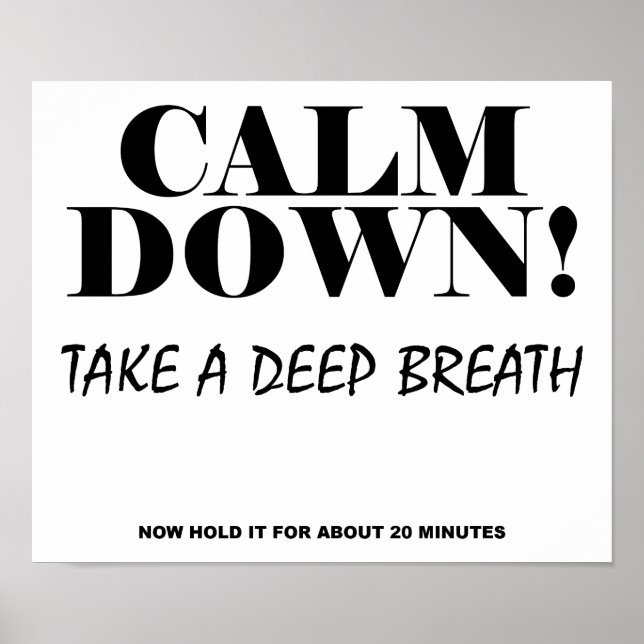 Holding Breath Funny Poster (Front)