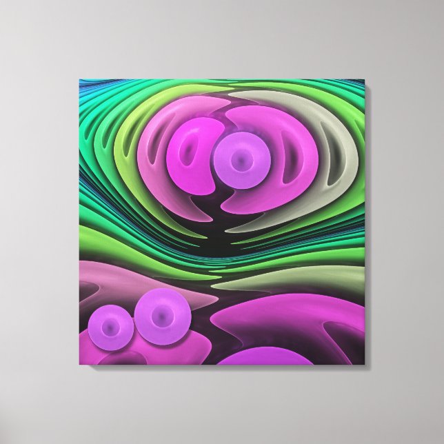 Holding each other, abstract fractal wallart canvas print (Front)