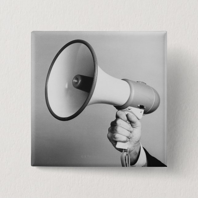 Holding Hand 15 Cm Square Badge (Front)