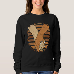 Holding Hands Black History Month BLM Melanin Coup Sweatshirt