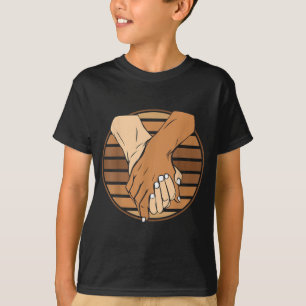 Holding Hands Black History Month BLM Melanin Coup T-Shirt