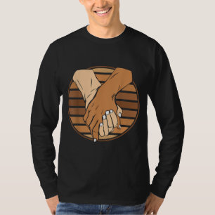 Holding Hands Black History Month BLM Melanin Coup T-Shirt