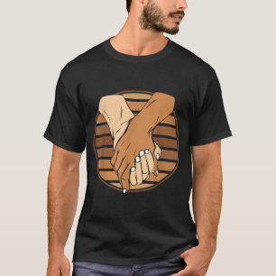 Holding Hands Black History Month BLM Melanin Coup T-Shirt