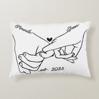 Holding Hands couple promise pillow, customise Decorative Cushion