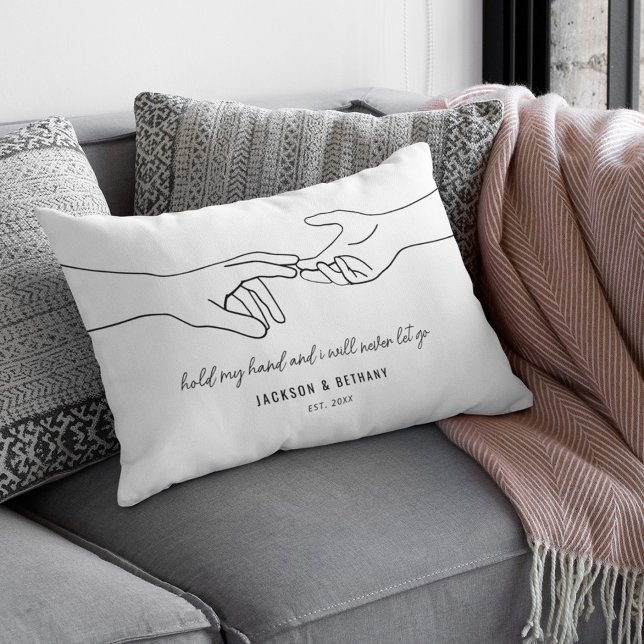 Holding Hands Couple Quote Decorative Cushion (Creator Uploaded)