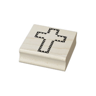 holding hands cross art stamp