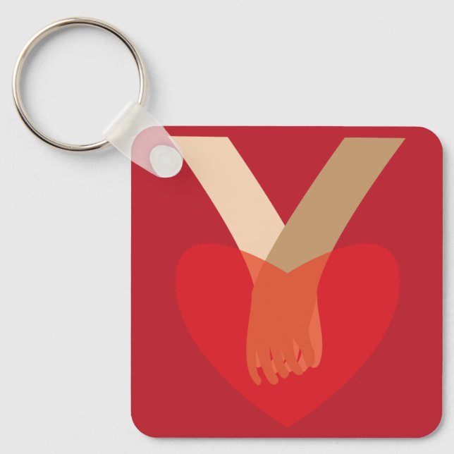 Holding Hands Key Ring (Front)