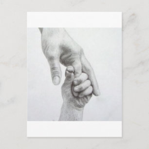 Holding hands postcard